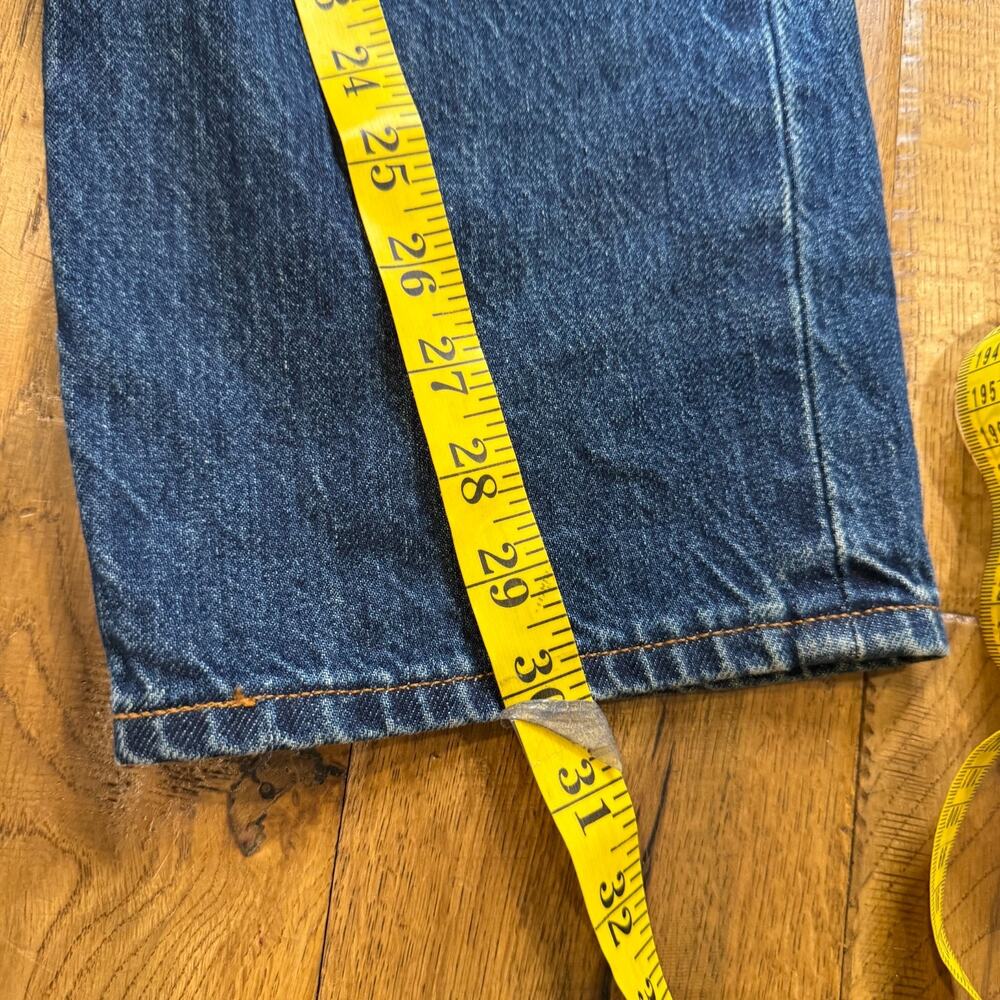 Denim Forum 90s Marlo High Rise Baggy Jeans Womens 23/00 Dark Wash Straight - Picture 6 of 9